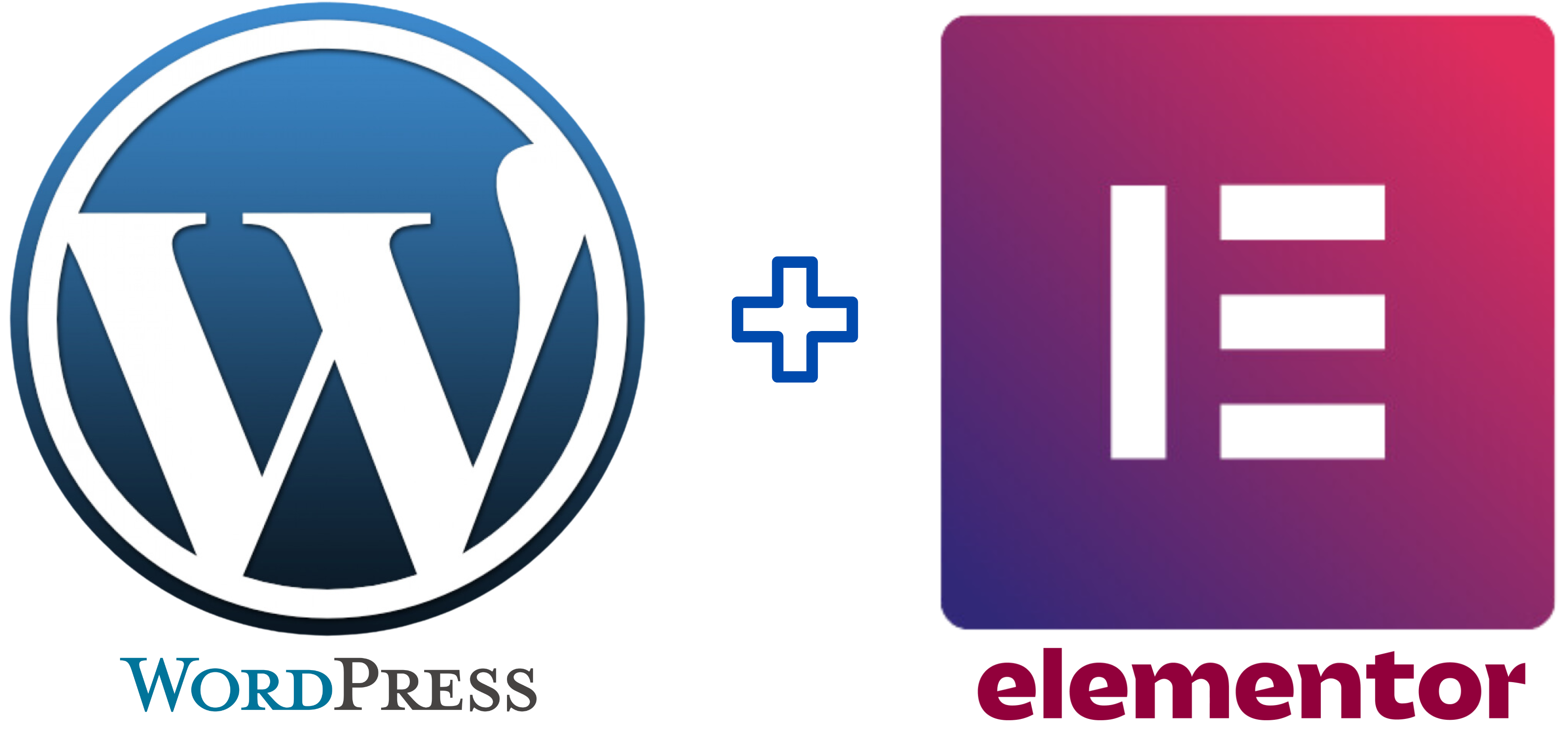 WordPress and Elementor logos