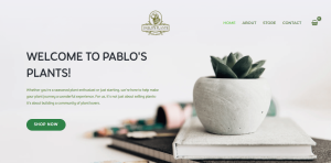 Pablo's Plants website homepage designed by Consulta
