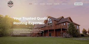 RoofingStop, LLC website homepage designed by Consulta